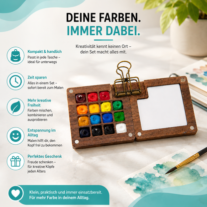 Tragbares Aquarell-Malset – Für Künstler, Studenten & Abenteurer