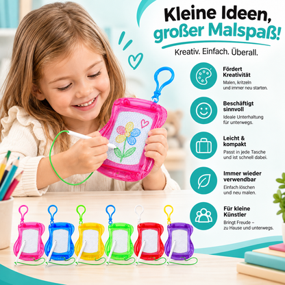 Spielerisch malen, kritzeln und kreativ sein.