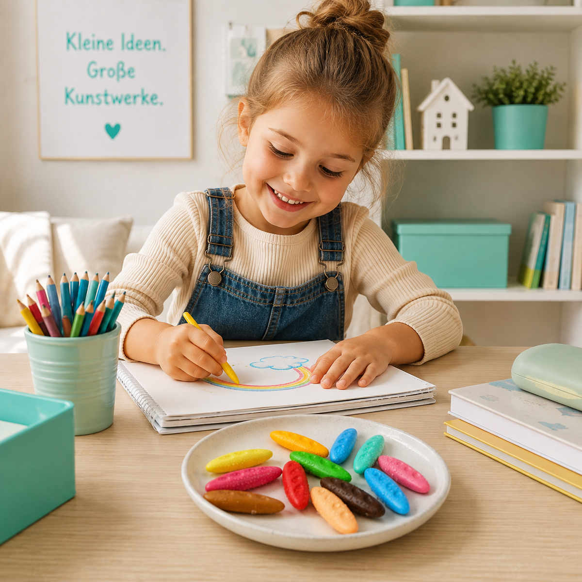 Kinderfreundliche Wachsmalstifte – 36 Farben, abwaschbar & sicher!
