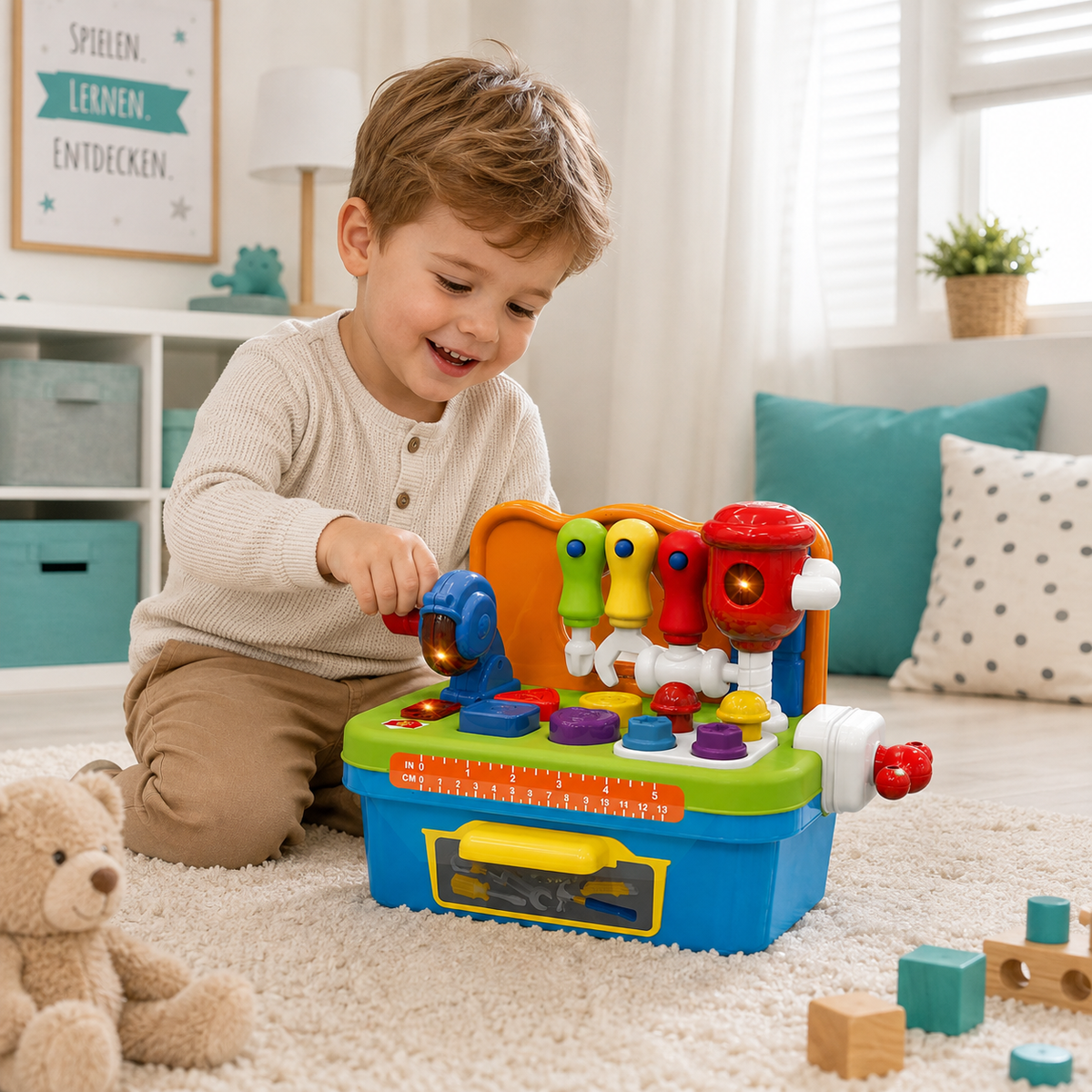 Elektrisches Kinder-Werkzeugset – Spielend lernen & entdecken!