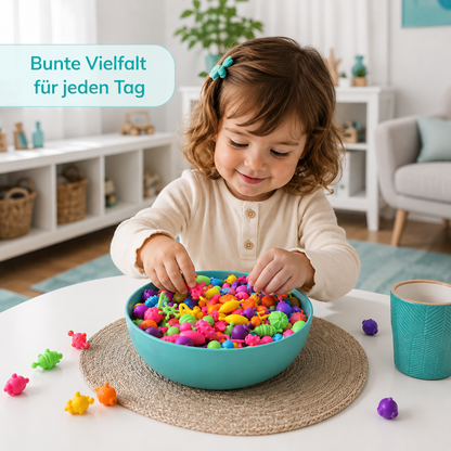 100-teiliges Pop-Perlen DIY-Schmuckset – Kreativer Prinzessinnen-Bastelspaß