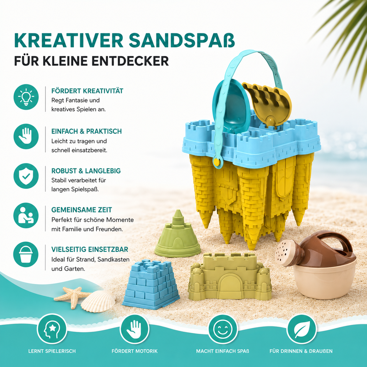Baby Schloss Strandspielzeug Satz – Kreativer Sandburgenbau