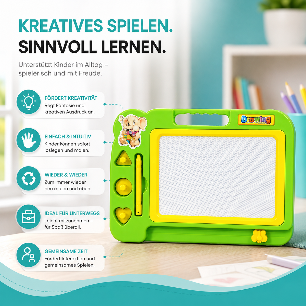 Magnetische Zeichentafel – Kreatives Lernvergnügen für Kinder
