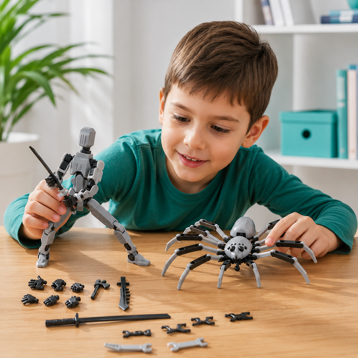Voll bewegliche Roboter-Figur – Kreatives Spielen & Posen
