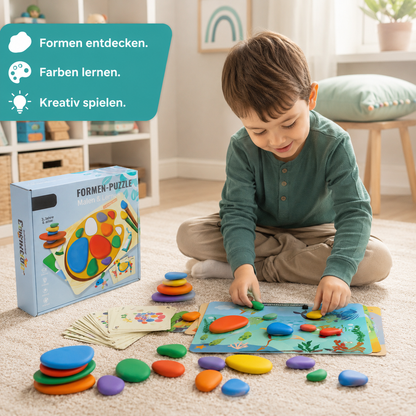 Rainbow Pebbles Montessori Lernspiel – Fördert Kreativität & Denken