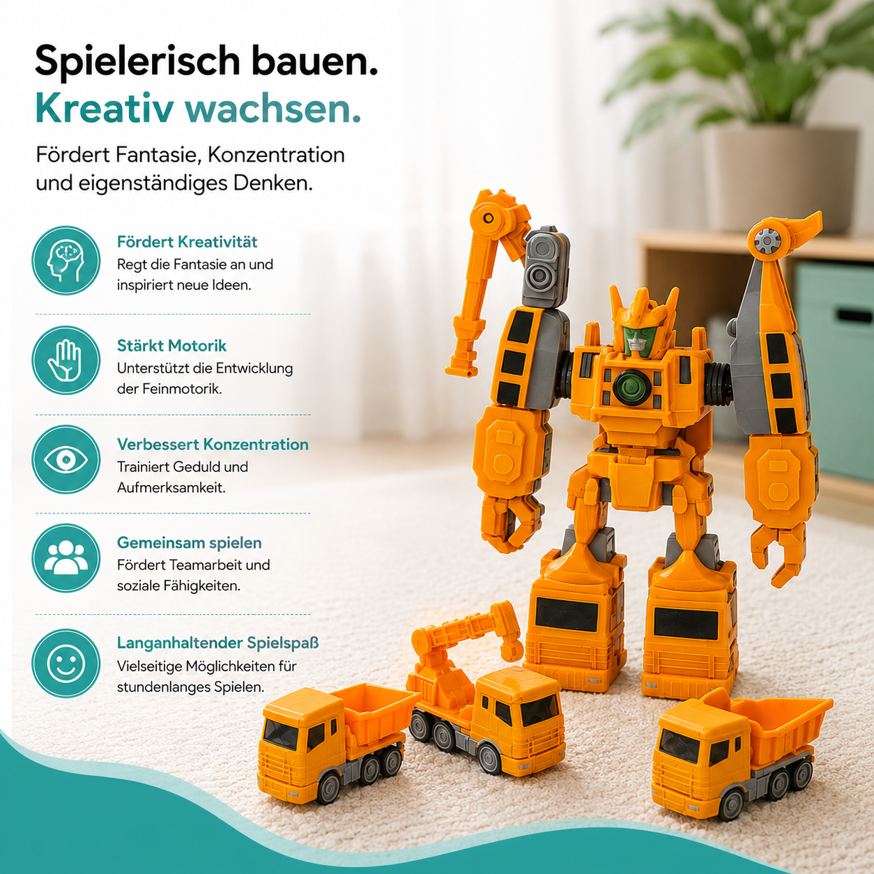 Magnetisches Bauset für Fahrzeuge und Roboter