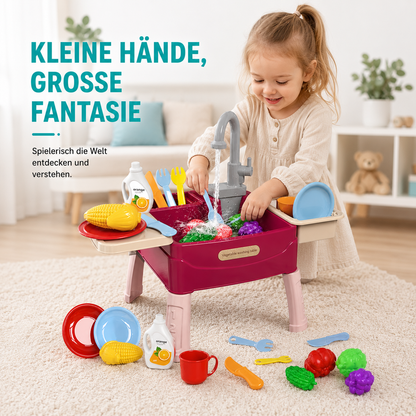Kinder Spielküche mit Wasserfunktion und Zubehör