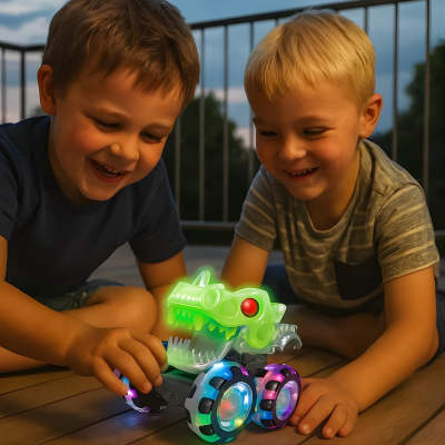 Leuchtender Monster LKW – Rückziehkraft für Kinder