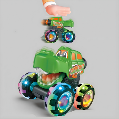 Leuchtender Monster LKW – Rückziehkraft für Kinder