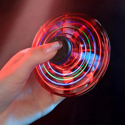 Fliegender LED Kreiselball im UFO-Design Rot