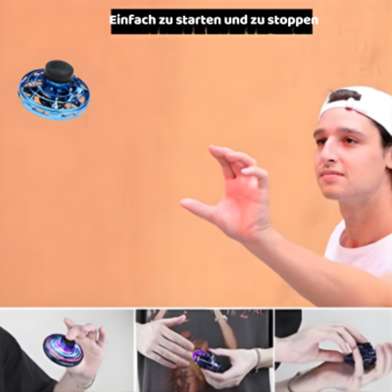Fliegender LED Kreiselball im UFO-Design