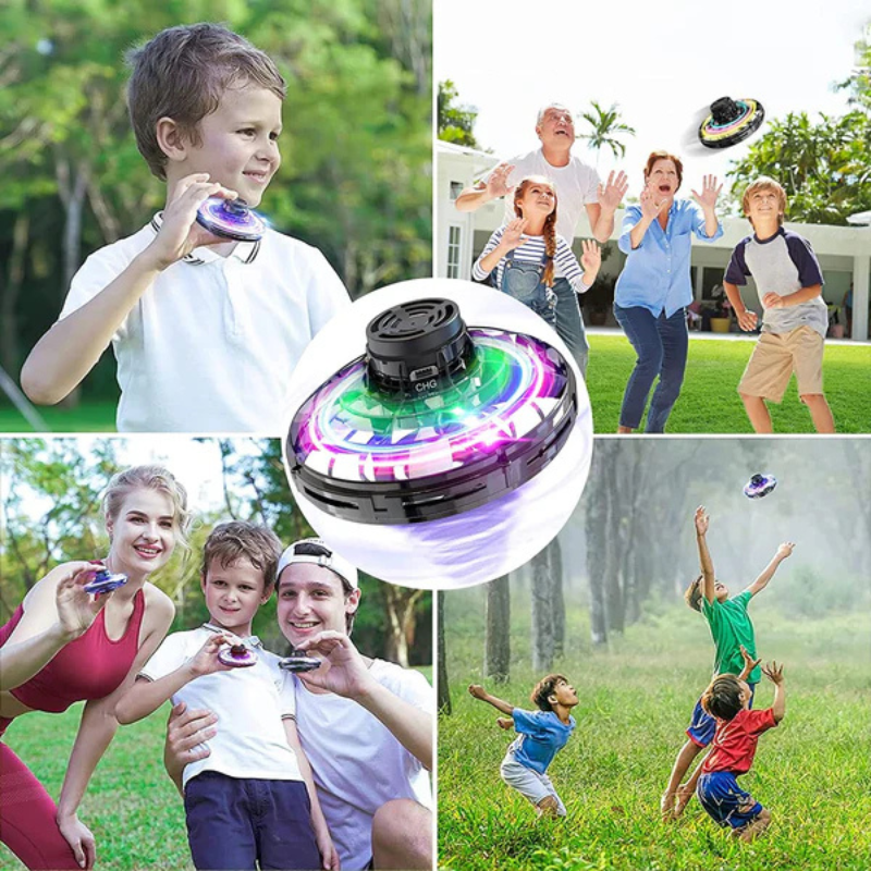 Fliegender LED Kreiselball im UFO-Design