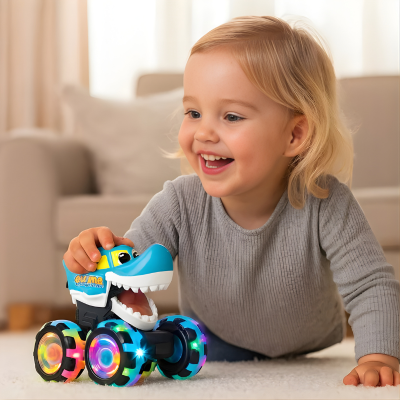 Leuchtender Monster LKW – Rückziehkraft für Kinder