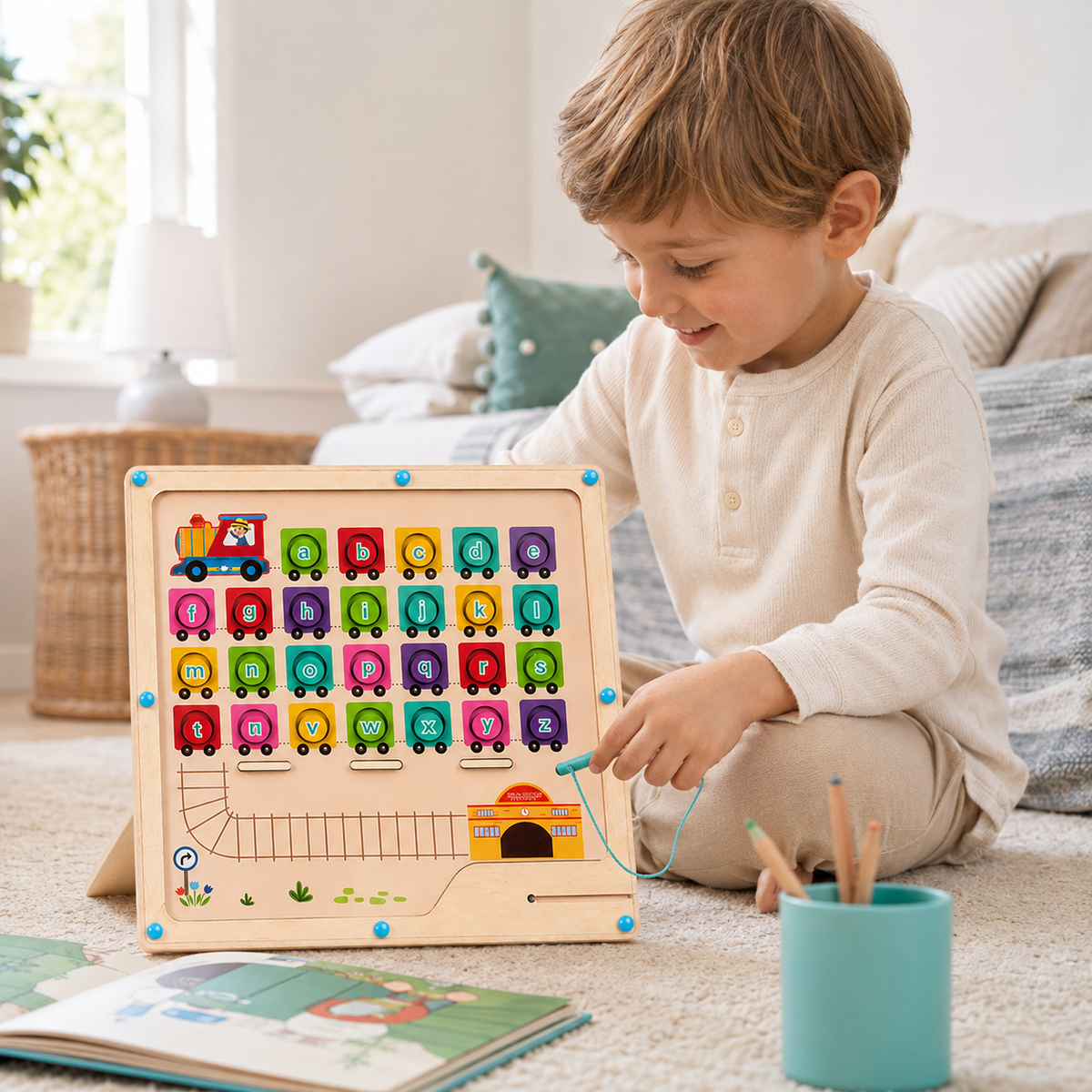 Montessori Magnet-Labyrinth – Spielerisch Buchstaben lernen!