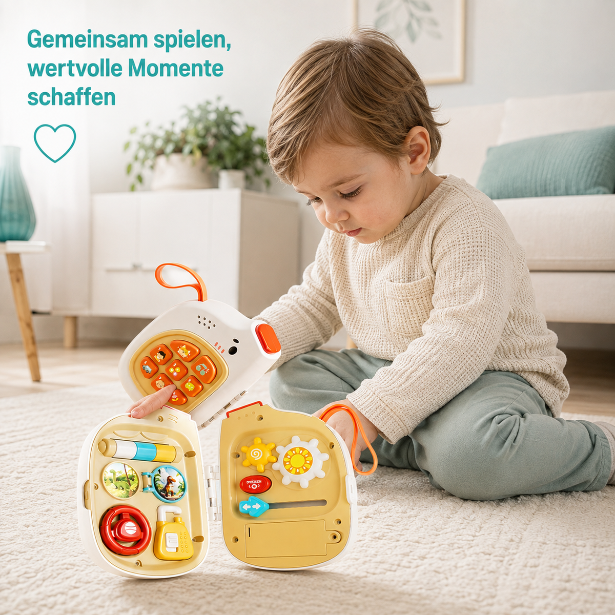 Montessori Beschäftigt Planke – Schlau Learning Spielzeug mit Musik & Licht