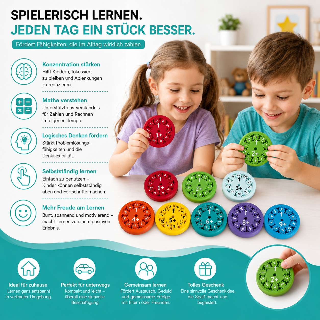 Fidget Spinner Mathe Spielzeug für Kinder