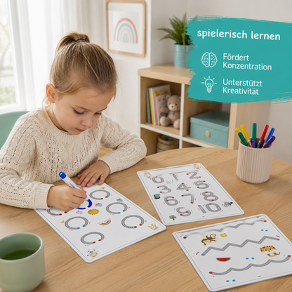 Montessori Zeichenspiel für Kinder – Konzentration, Formen & Zahlen