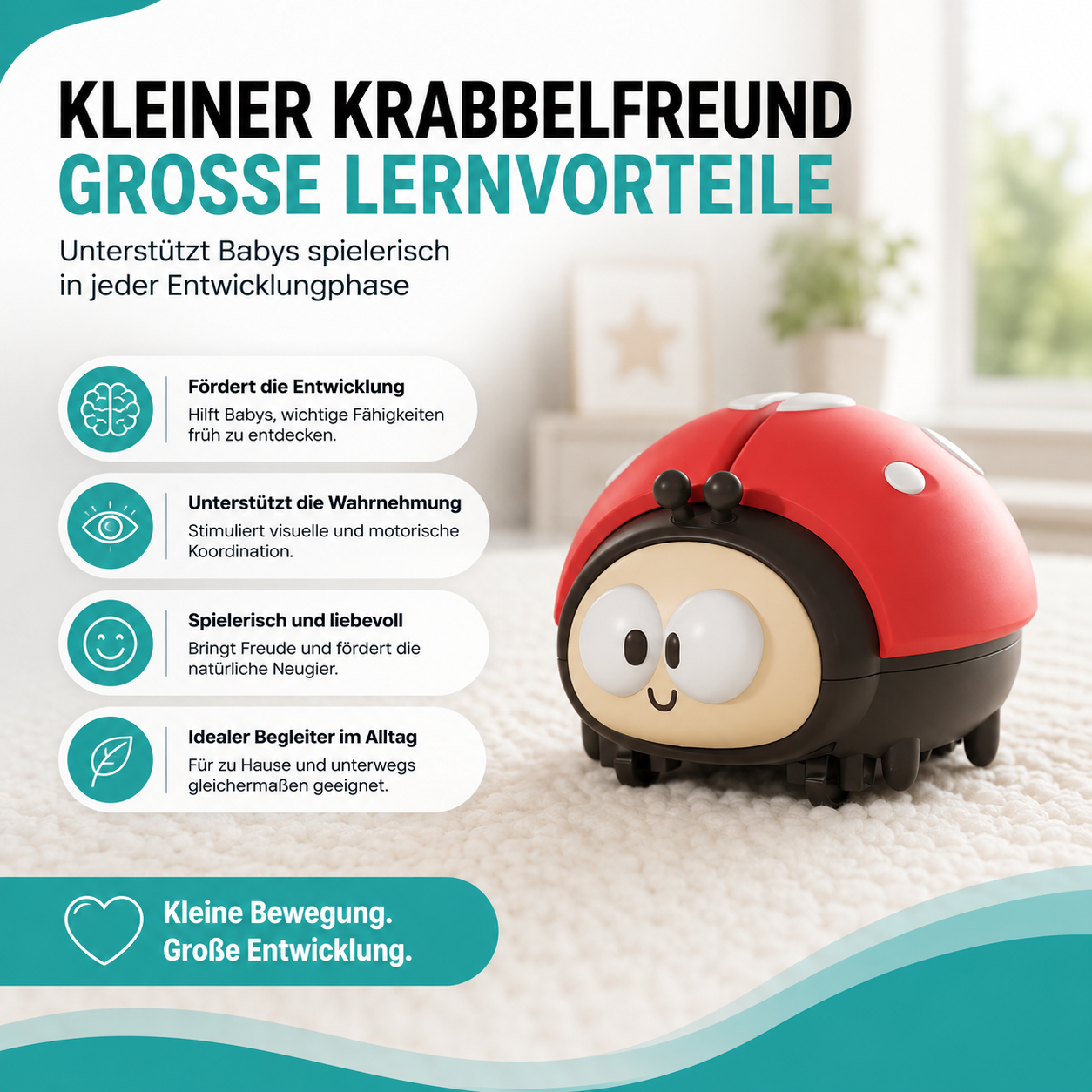 Schwebende Marienkäfer Ball - Frühförderung für Babys