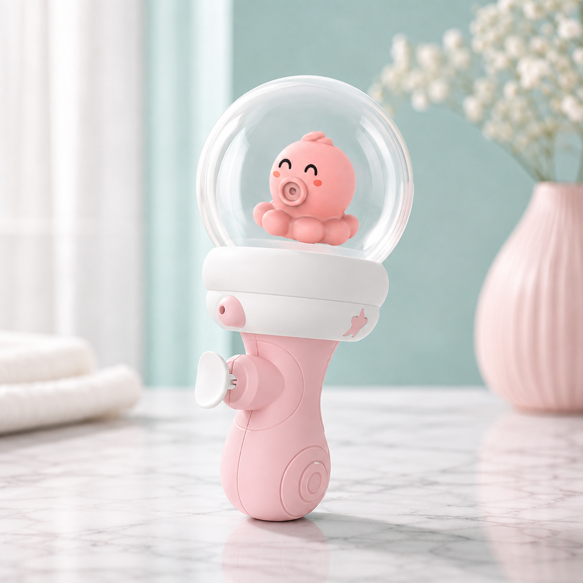 Leuchtende Wasserpistole für Kinder – Spaß drinnen & draußen Schweinchen