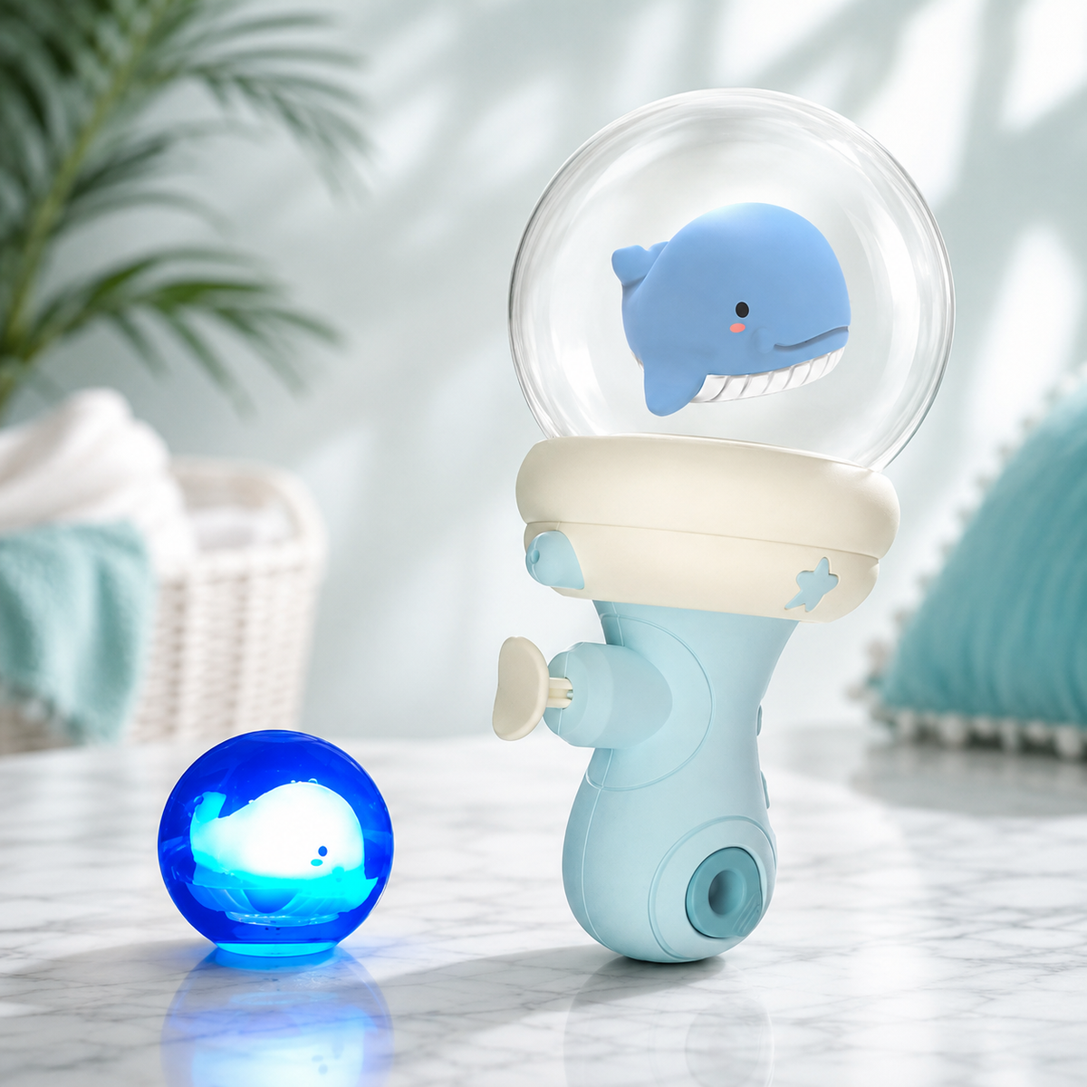 Leuchtende Wasserpistole für Kinder – Spaß drinnen & draußen Delphin