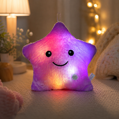 Leuchtender Stern Plüsch – Kuscheltier & LED Nachtlicht Lila