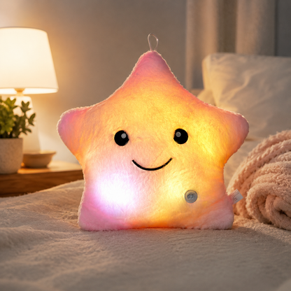 Leuchtender Stern Plüsch – Kuscheltier & LED Nachtlicht Rosa