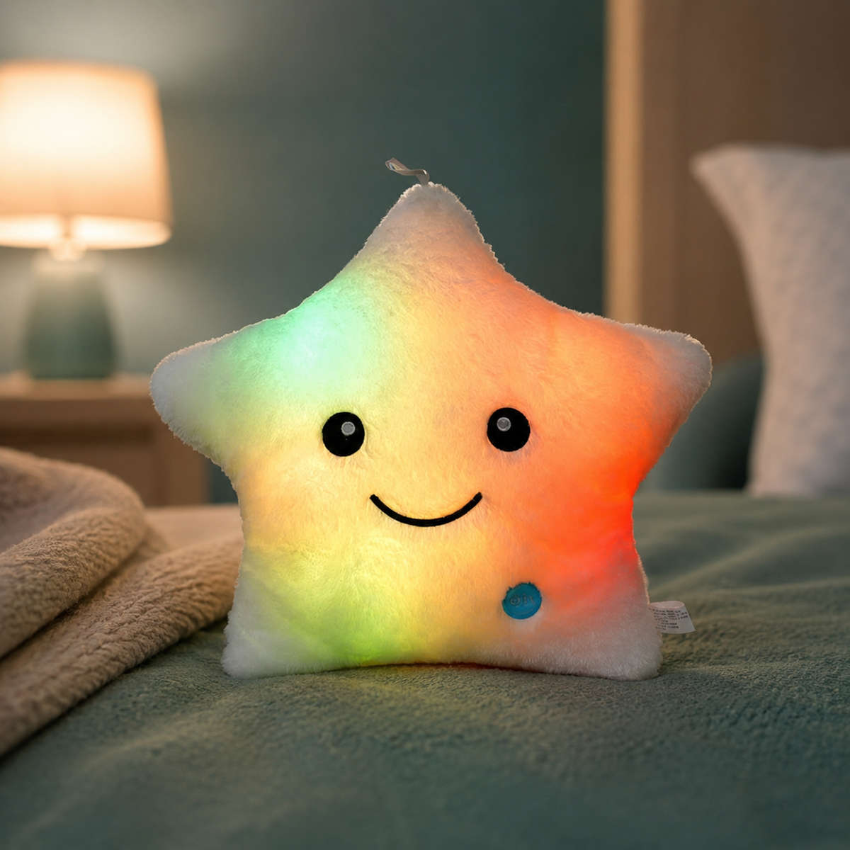 Leuchtender Stern Plüsch – Kuscheltier & LED Nachtlicht Weiß