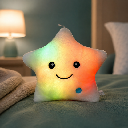Leuchtender Stern Plüsch – Kuscheltier & LED Nachtlicht Weiß