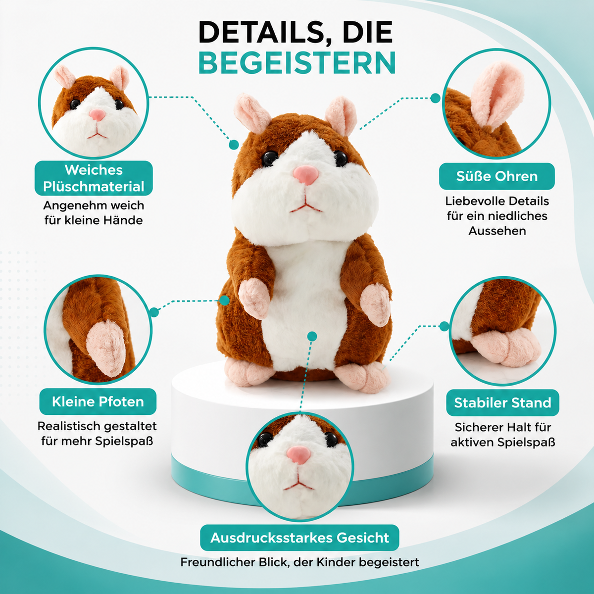 Sprechender tanzender Hamster – lustige Stimmwiedergabe