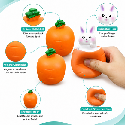 Squishy Karottenhasen – Stress wegdrücken, Spaß erleben!