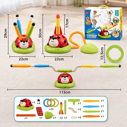 3-in-1 Ladybug Spielzeug Springen, Werfen, Raketen! Mit Fernbedienung