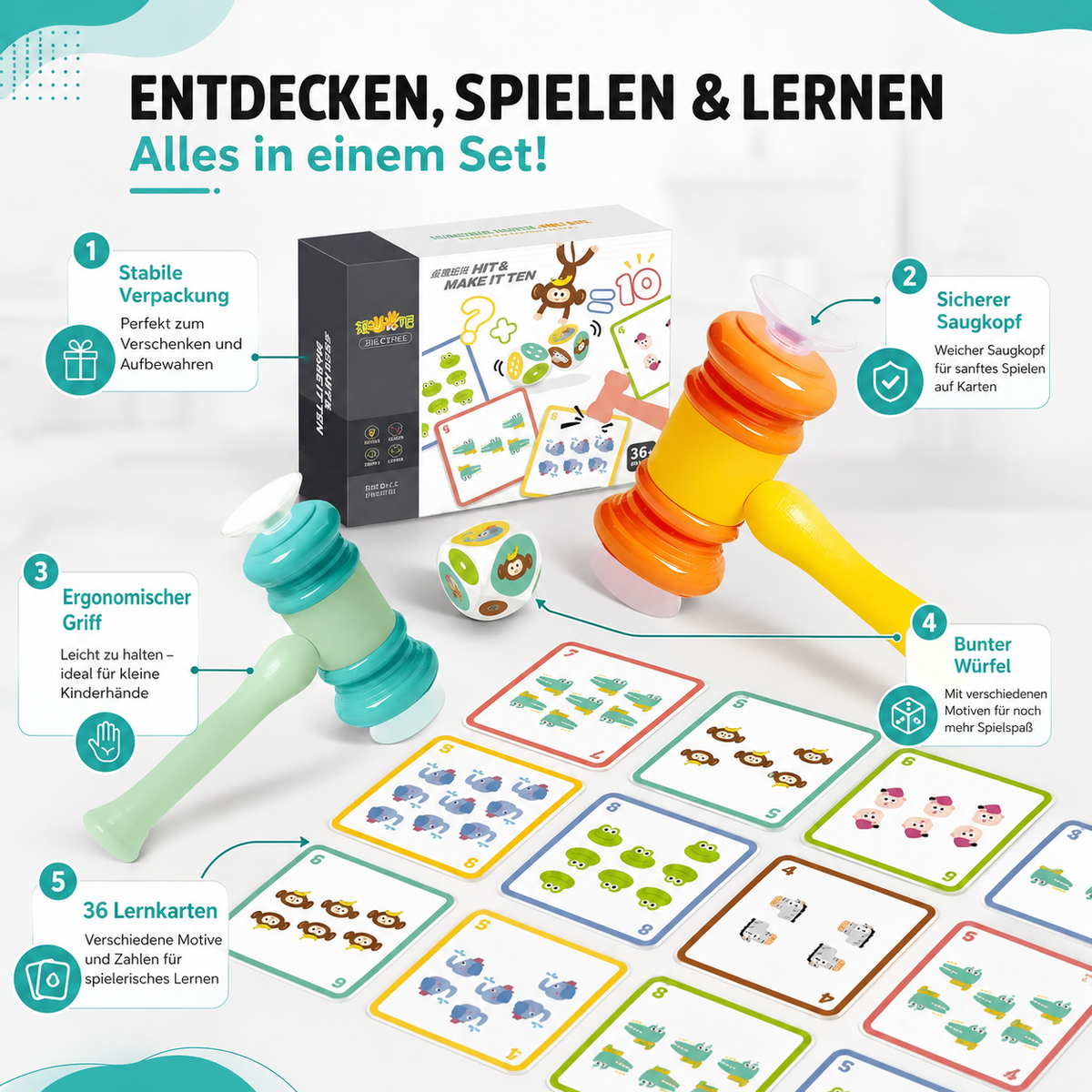 Montessori Mathe Lernspiel – Spielerisch Rechnen Lernen ab 3