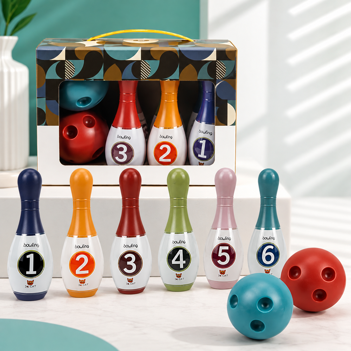 Lern-Bowling für Kinder – Spielen, Zählen & Bewegung vereint