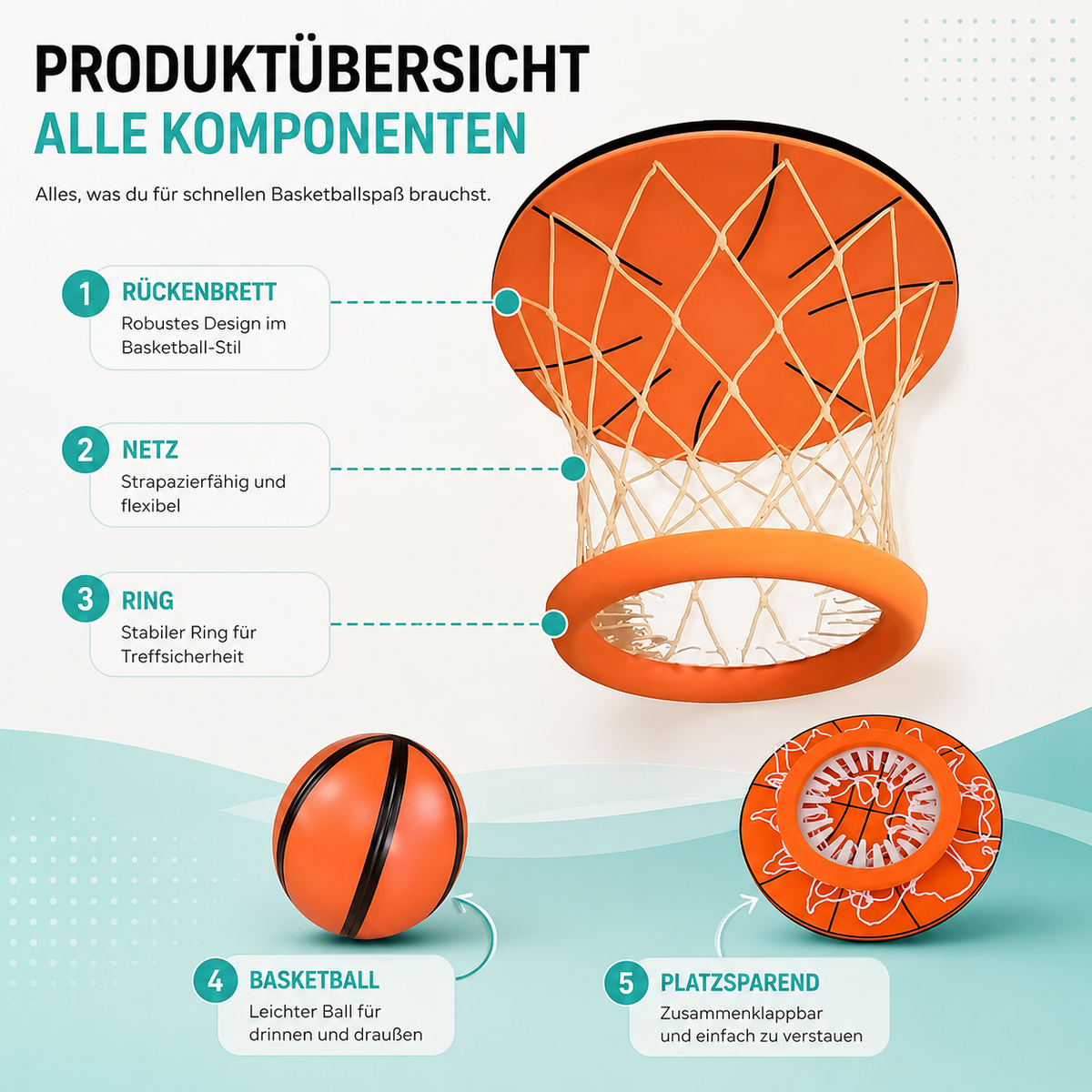 Innenbereich Basketball Band– Spiel, Bewegung & Spaß für Zuhause
