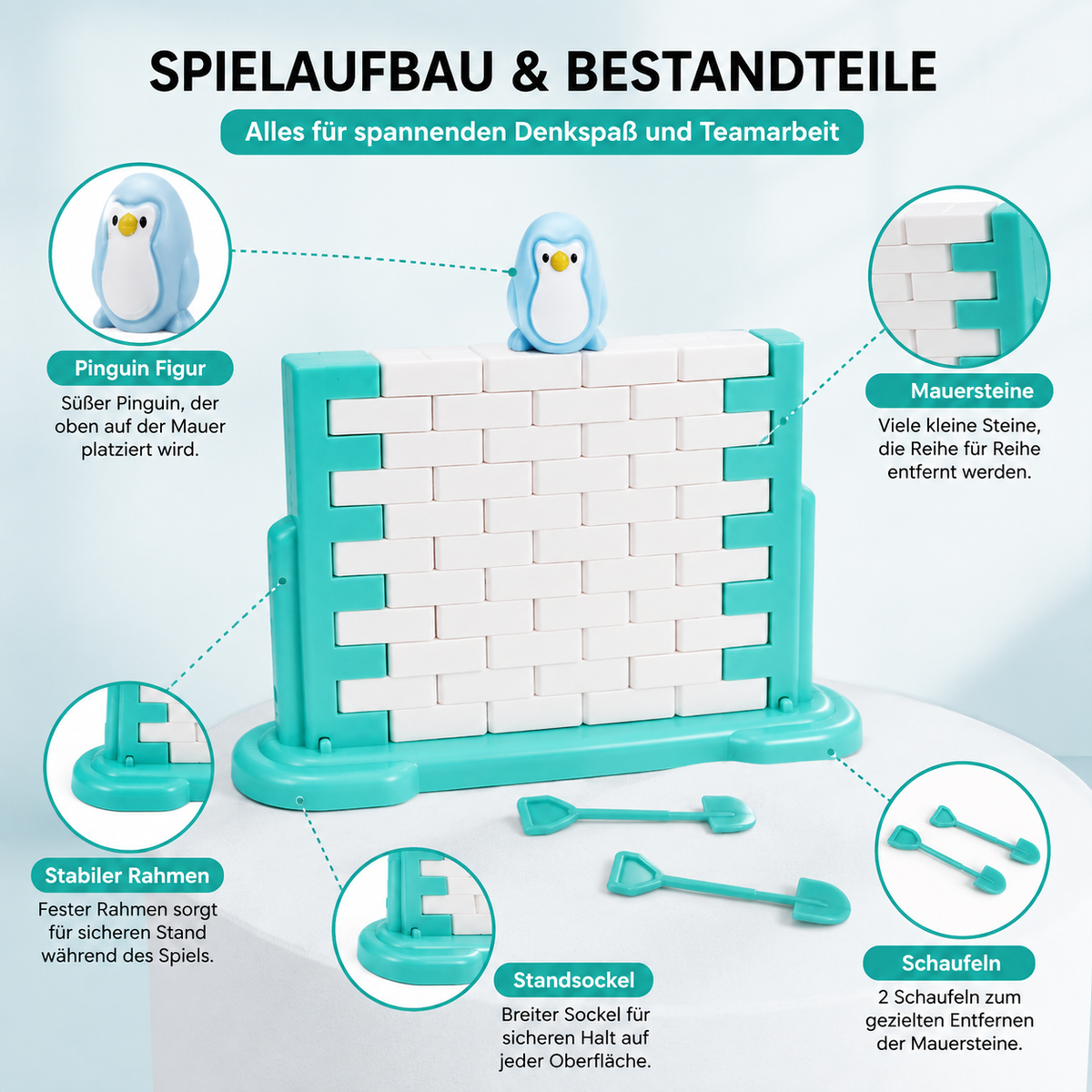 Pinguin Wandbruch-Spiel – Denkspaß & Teamarbeit für Kinder