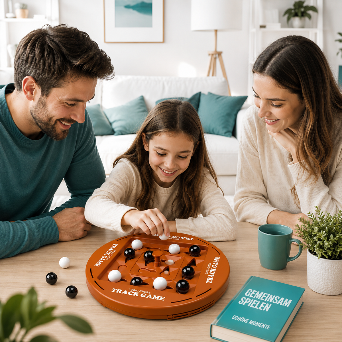 Montessori Logik Brettspiel mit Schiene-System