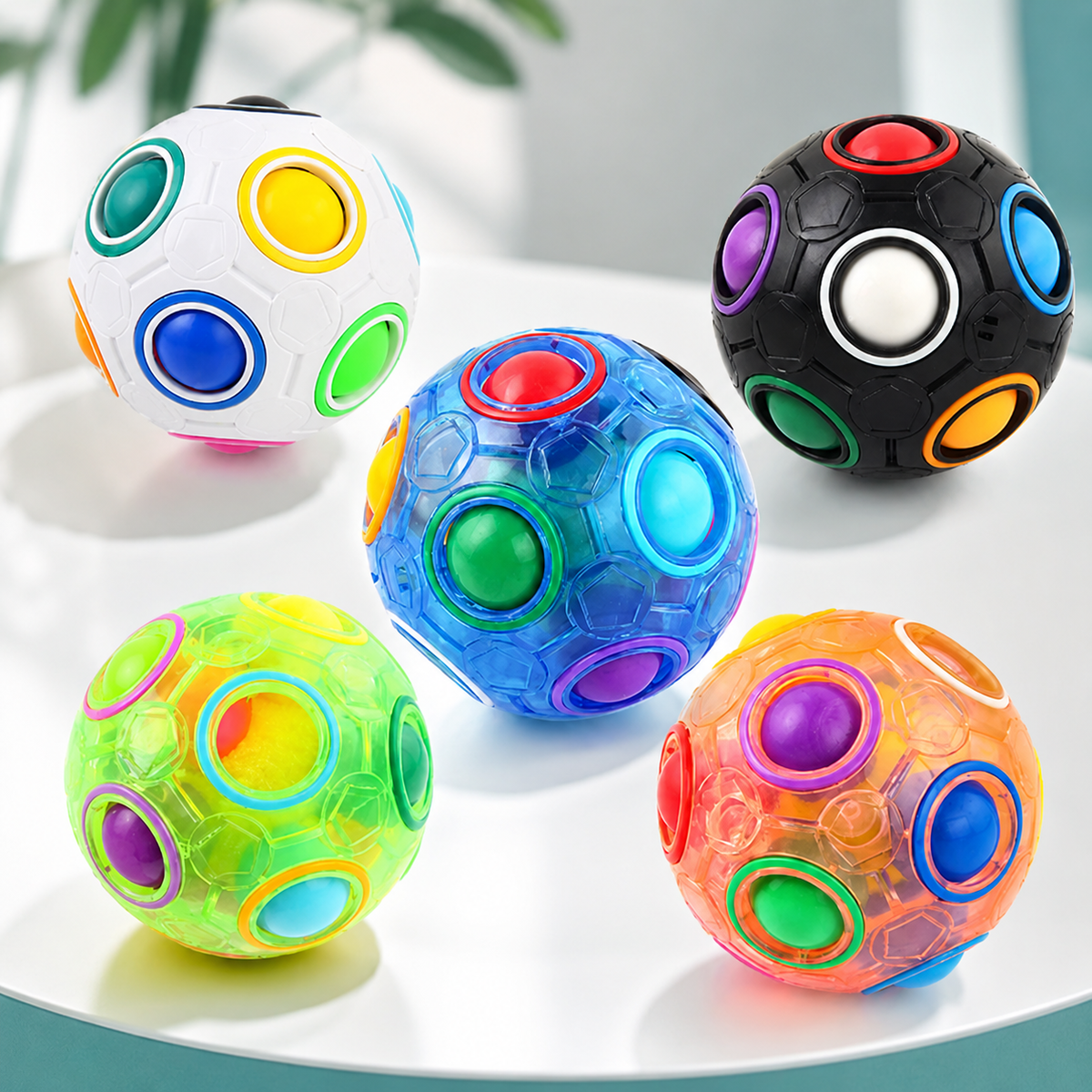 Magischer Regenbogen Puzzleball – Stressabbau für Kinder und Erwachsene