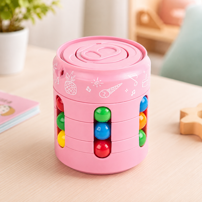 Magisches rotierendes Bohnen-Puzzle-Würfelspiel Rosa