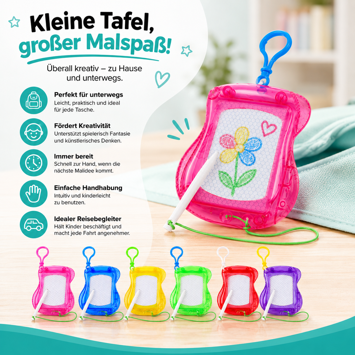 Kompakt und praktisch für Reisen und Ausflüge.