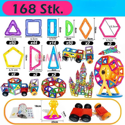 Magnetische Bausteine Satz für Kinder 168 Stück