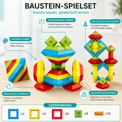 Montessori Pyramiden-Stapelset – 30 Bausteine für kreativen Spielspaß