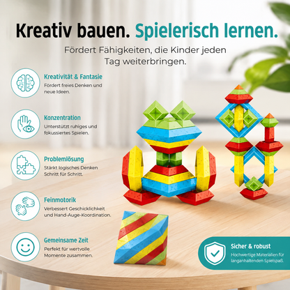Montessori Pyramiden-Stapelset – 30 Bausteine für kreativen Spielspaß