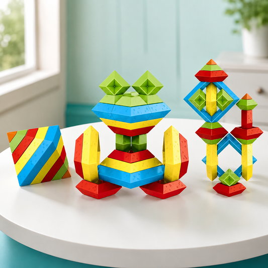 Montessori Pyramiden-Stapelset – 30 Bausteine für kreativen Spielspaß