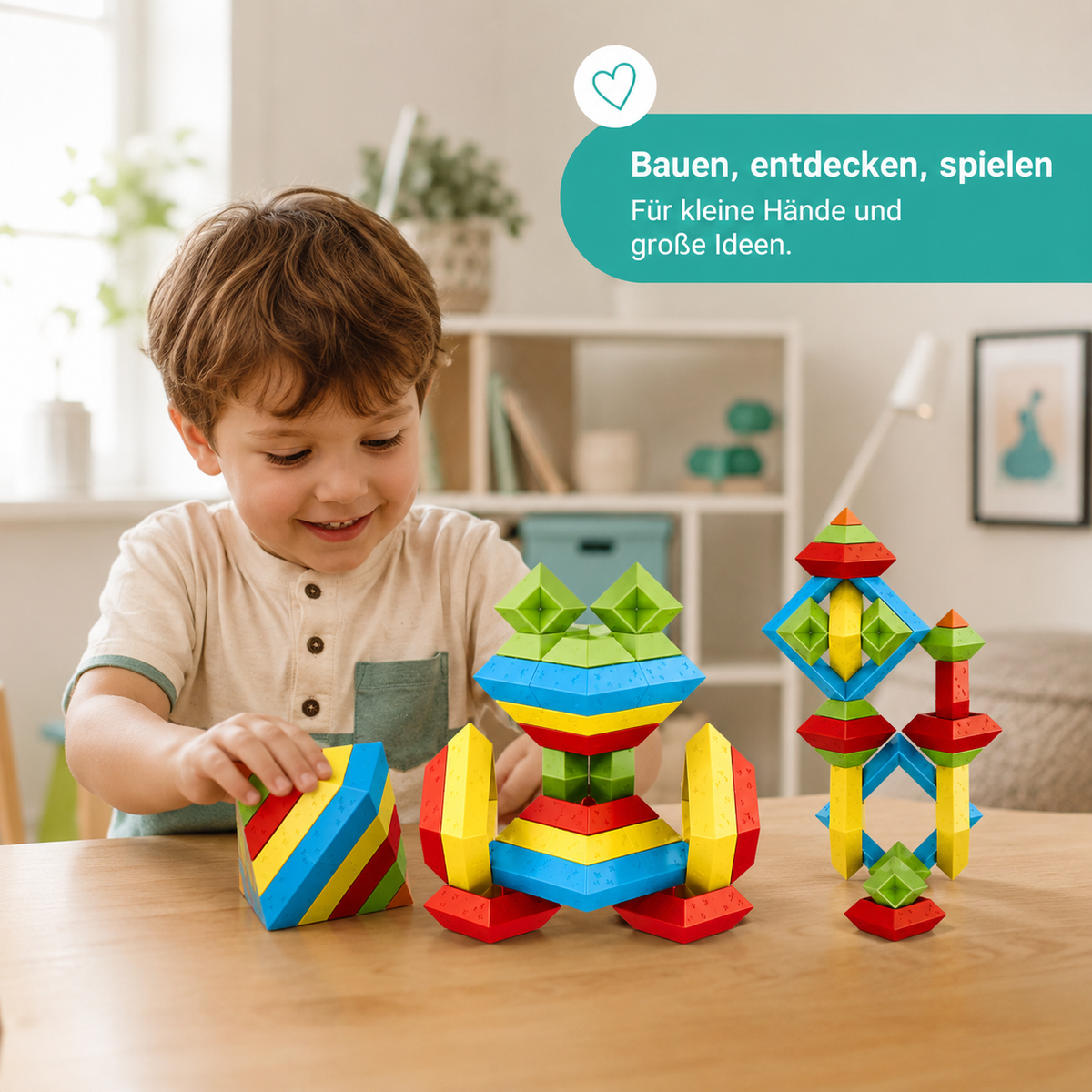 Montessori Pyramiden-Stapelset – 30 Bausteine für kreativen Spielspaß