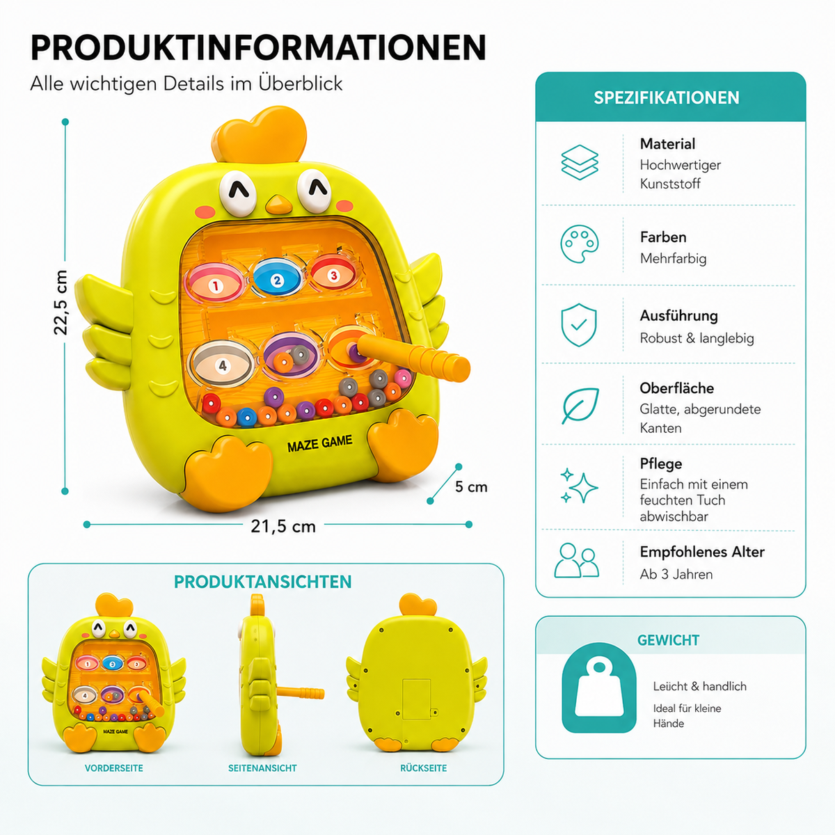 Magnetisches Lern-Labyrinth für Kinder – Fokus, Spaß & Denken