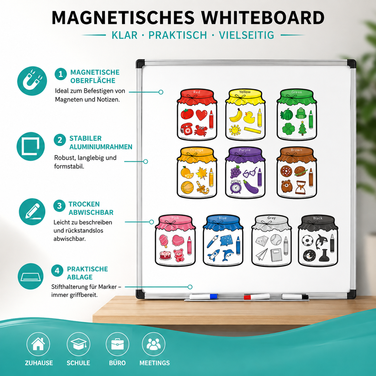 Magnetisches Farb- & Sortierspiel – Lernen, Spielen & Entdecken
