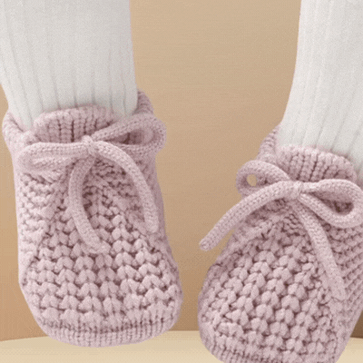 Weiche Baby Strickschuhe – Atmungsaktiv & Sicher 0–18 Monate
