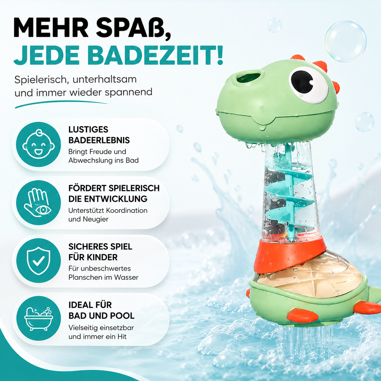 Dino Wasser Spielzeug – Dreht, Spritzt & Begeistert Kinder im Bad