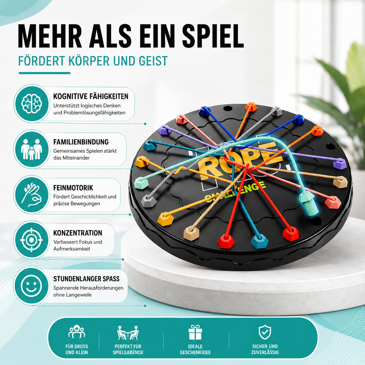 Interaktives Seilbrechspiel – Familienspaß & Gehirntraining