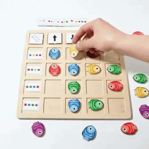 Montessori Holzspiel – Logisches Denken & Farben spielerisch lernen
